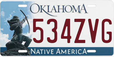 OK license plate 534ZVG