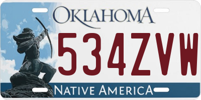 OK license plate 534ZVW