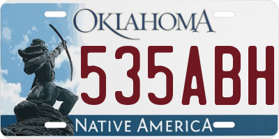 OK license plate 535ABH