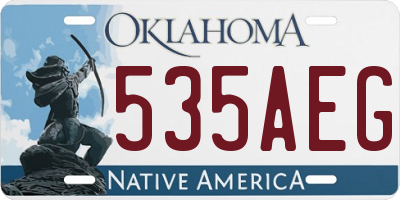 OK license plate 535AEG