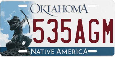 OK license plate 535AGM