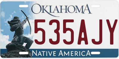OK license plate 535AJY