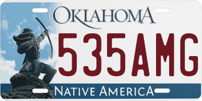 OK license plate 535AMG