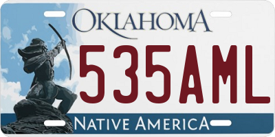 OK license plate 535AML