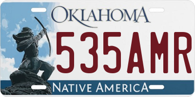 OK license plate 535AMR