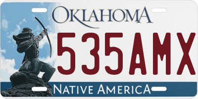 OK license plate 535AMX