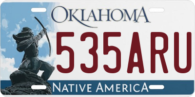 OK license plate 535ARU