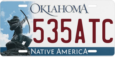 OK license plate 535ATC