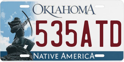 OK license plate 535ATD