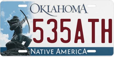 OK license plate 535ATH