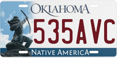 OK license plate 535AVC