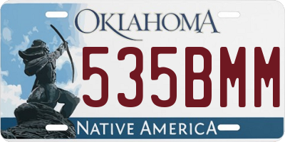 OK license plate 535BMM
