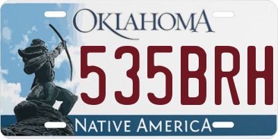OK license plate 535BRH