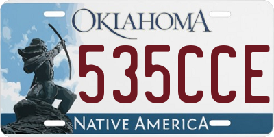 OK license plate 535CCE