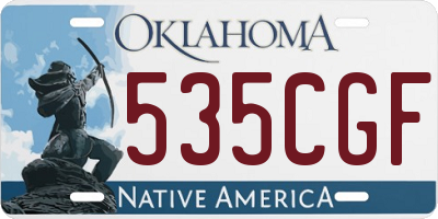 OK license plate 535CGF