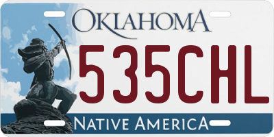 OK license plate 535CHL