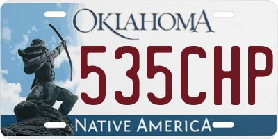 OK license plate 535CHP