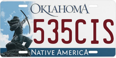 OK license plate 535CIS