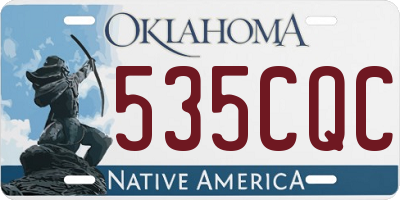 OK license plate 535CQC