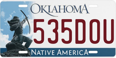 OK license plate 535DOU