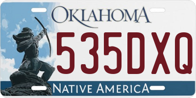 OK license plate 535DXQ