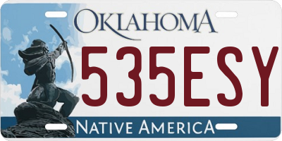OK license plate 535ESY