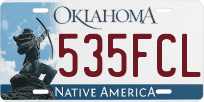 OK license plate 535FCL