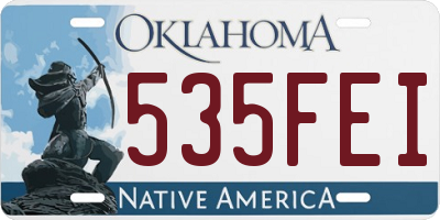 OK license plate 535FEI