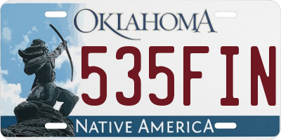 OK license plate 535FIN
