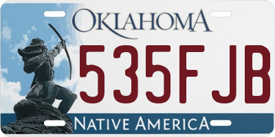 OK license plate 535FJB