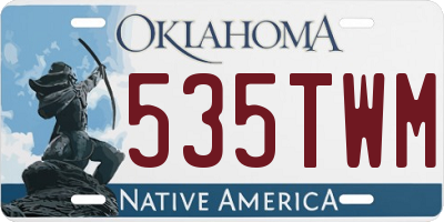 OK license plate 535TWM