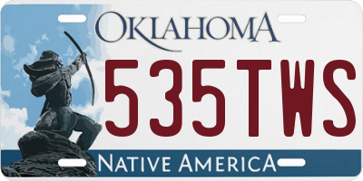OK license plate 535TWS