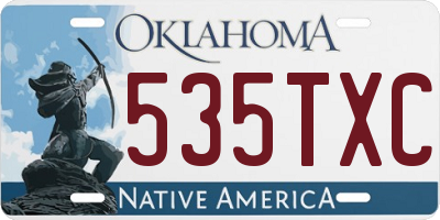 OK license plate 535TXC