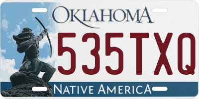 OK license plate 535TXQ