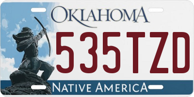 OK license plate 535TZD