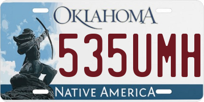 OK license plate 535UMH