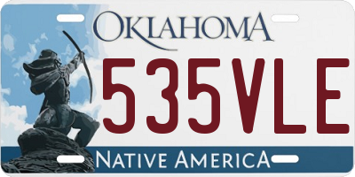 OK license plate 535VLE