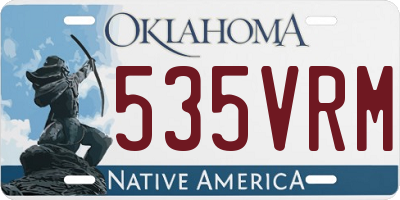 OK license plate 535VRM