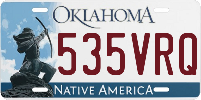 OK license plate 535VRQ