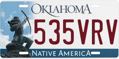 OK license plate 535VRV