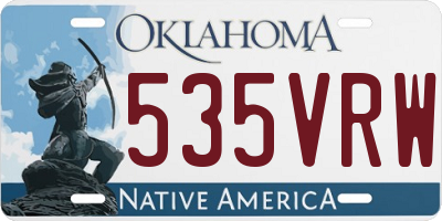 OK license plate 535VRW