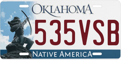 OK license plate 535VSB