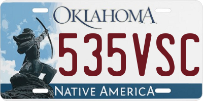 OK license plate 535VSC