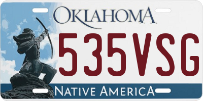 OK license plate 535VSG