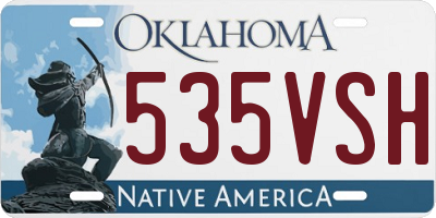 OK license plate 535VSH