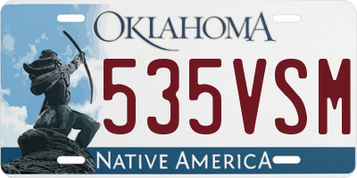 OK license plate 535VSM