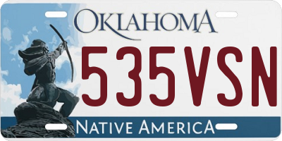 OK license plate 535VSN