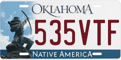 OK license plate 535VTF