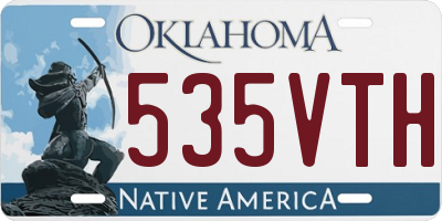 OK license plate 535VTH