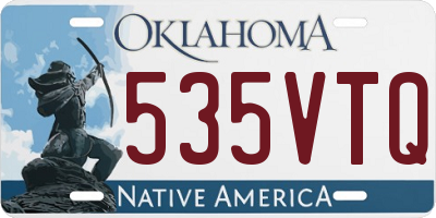 OK license plate 535VTQ